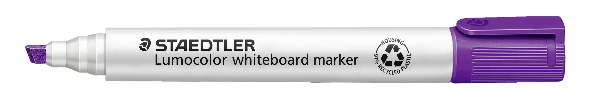 STAEDTLER 351 B-6 Lumocolor Whiteboard Marker Chisel Tip -Purple (Box of 10)