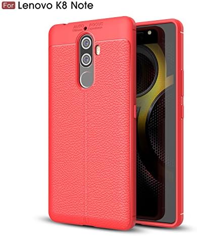 Alfort Lenovo K8 Note Case, Lenovo K8 Note Cover Premium TPU, 3 in 1 Multifunction Lenovo K8 Note Phone Case Carbon Fiber TPU Silicon Clear Soft Shockproof Bumper （ Red ）