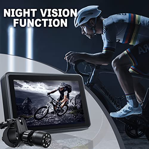 IPOZITO Bike Mirror,Bike Rear View Camera with 145° Adjustable Angle