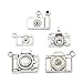 20pcs Mixed Vintage Antique Silver Plated Camera Charm Pendants Charms for Bracelet Necklace Jewelry Making Findings (20pcs-camera)
