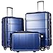 Coolife Luggage Expandable 3 Piece Sets PC+ABS Spinner Suitcase 20 inch 24 inch 28 inch