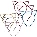 FASOTY 10 Pcs Cat Ears Headband Hair Band Fluffy Hair Hoop Headbands for Women and Young Ladies Birthday Party and Daily Decoration Costume, 10 Colors