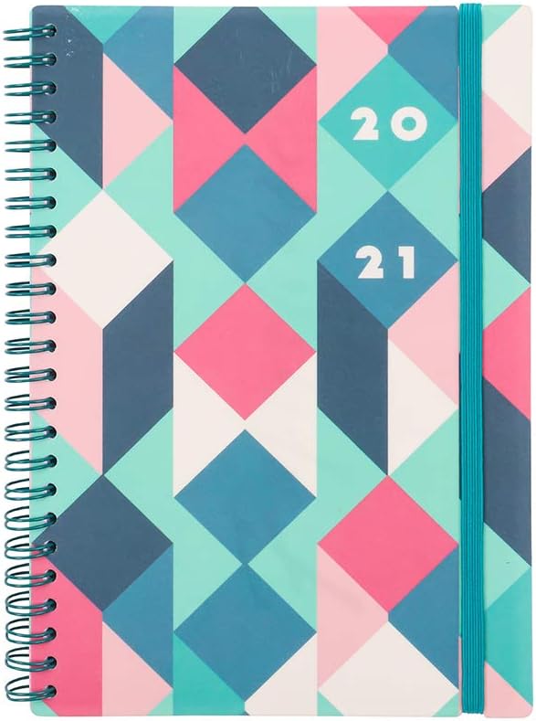 Paperchase A5 Colour Geo Academic Diary 20202021 Amazon.co.uk Office