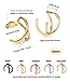 LOYALLOOK 10Pcs Stainless Steel 16 Gauge Cross X Ear Cuff Cartilage earrings Fake Conch Piercing for Mens Womens