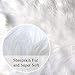 LEEVAN Plush Sheepskin Throw Round Rug Office Computer Chair Cover Faux Fur Cozy Shaggy Floor Mat Christmas Tree Area Rugs Home Decor Super Soft Carpets Kids Play Rug Ivory White, Round 3 ft Diameter