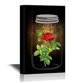 Roses Rose in Glass Bottle