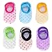 YOHOOLYO Baby Socks 6 Pairs Anti Skid Slip Socks Grip Socks for Toddlers 10-36 Months Toddler and Infants Girl Multicolor