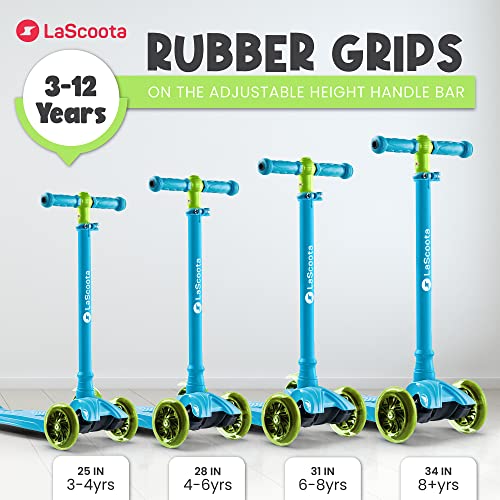 LaScoota 2in1 Kids Kick Scooter, Adjustable Height Handlebars and