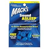 Mack's Sound Asleep Soft Foam Earplugs, 12 Pair - 32dB High NRR, Comfortable Ear Plugs for Sleeping, Snoring, Travel and Noisy Neighbors
