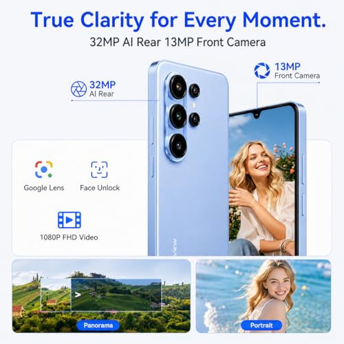 Blackview WAVE 10C Mobile Phones,Android 16 Phone,6.88" HD+ Unlocked Smartphone 16GB+32GB(1TB TF),32MP+13MP, 5000mAh,Dual SIM/Face ID/GPS/OTG,Warranty 3 Years,Orange