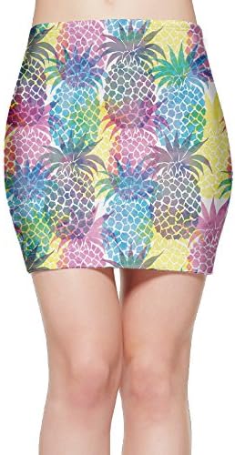 Funk Pineapple Womens Mini Bodycon Skirt