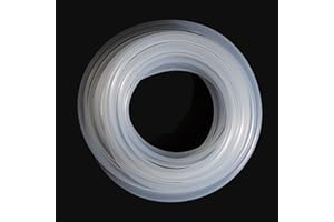 Feelers 9mm ID x 12mm OD High-Strength Silicone Tubing Thick Food Grade High Temp Pure Silicon Tube High Temp Home Brewing Winemaking Silicone Hose Tubing, 20ft Length