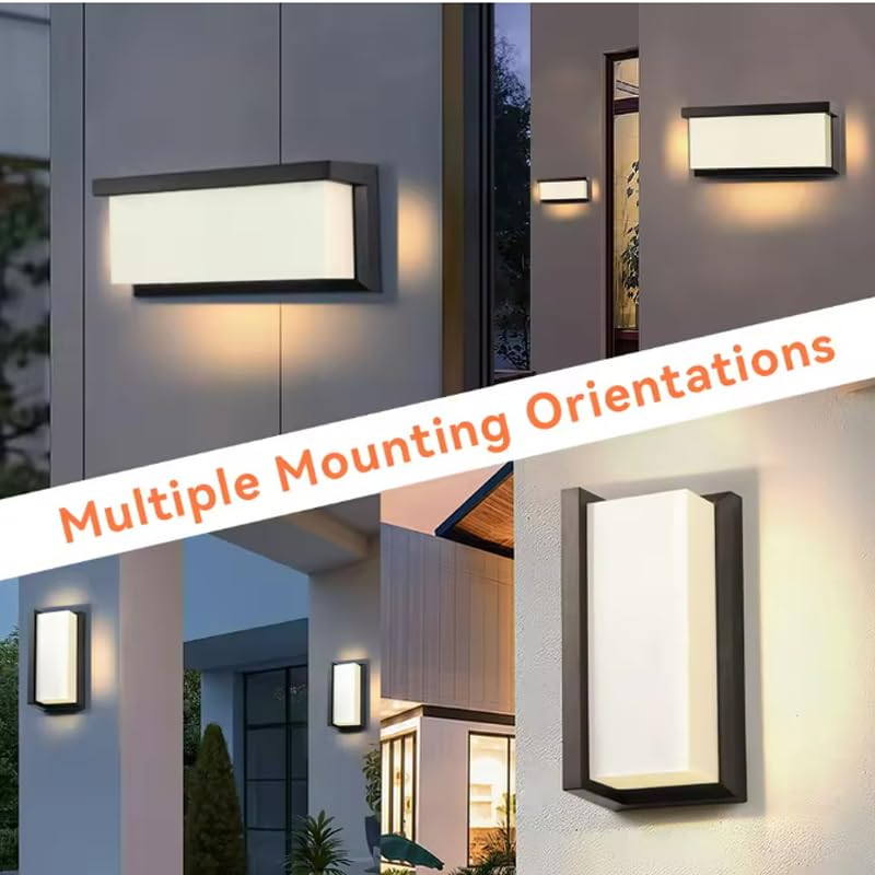 XZM Outdoor Wall Lights, LED wall light 12W Sconce Ip65 Waterproof 3000K Warm White Outdoor Light Fixtures Wall Mount Outside Lights for House Garden Front Bathroom Garage