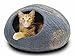 MEOWFIA Premium Felt Cat Bed Cave - Handmade 100% Merino Wool Bed for Cats and Kittens (Dark Shades) (Large, Slate Grey)