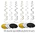 CocoHut Graduation Party Supplies Grad Hanging Decorations - Star/Mortarboards/Diplomas Ceiling Foil Swirls?30 PCS?