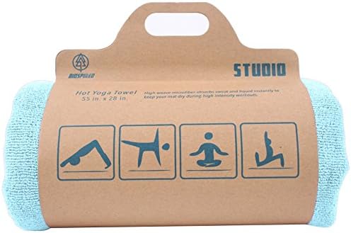 Biospired Studio Yoga Towel, Light Blue