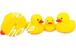 Rubber Funny Ducks/Duckies Waterproof No Bebe Noise Bath Toy Without Hole or with No Hole Student Office Desktop Decor IT Pro