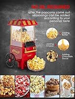 Aicook Eléctrico Vintage Palomitero, Máquina de Palomitas con Gran ...