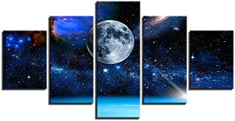 5D DIY Diamond Painting Kits,5Sets of Splicing Full Drill Cube Round Rhinestone Embroidery Cross Stitch Picture for Wall Decorations(Galax,37.5"X18"/95cmX45cm)