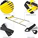 Ohuhu Agility Ladder, Speed Training Exercise Ladders for Soccer Football Boxing Footwork Sports Speed Agility Training with 4 Steel Stakes & Carrying Bag, 12-Rung