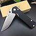 Land Folding Pocket Knife Outdoor Knife with Clip 910 12C27 Blade G10 Handle EDC Tool(Black G10 Handle)
