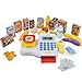 deAO Cash Register Electronic Calculator and Shopping Cart Playset Supermarket Accessories Play Food and Play Money Included