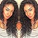 Curly Human Hair Lace Front Wigs 130% Density Brazilian Virgin Loose Deep Curly Wig with Baby Hair for Black Women 14Inch