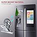 12pcs Refrigerator Iron Magnet Hook Clips- 6pcs 38mm Wide, 6pcs 30mm Wide, maxin Magnetic Clips Hooks Neodymium Magnet for Kitchen Office School Home Use- Silver.