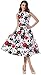 TOTINA Vintage 1950's Floral Spring Garden Party Picnic Dress Party Cocktail Dress
