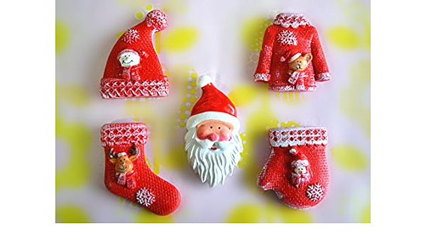 Kit de 5 imanes de nevera de Navidad : Amazon.es: Hogar y cocina