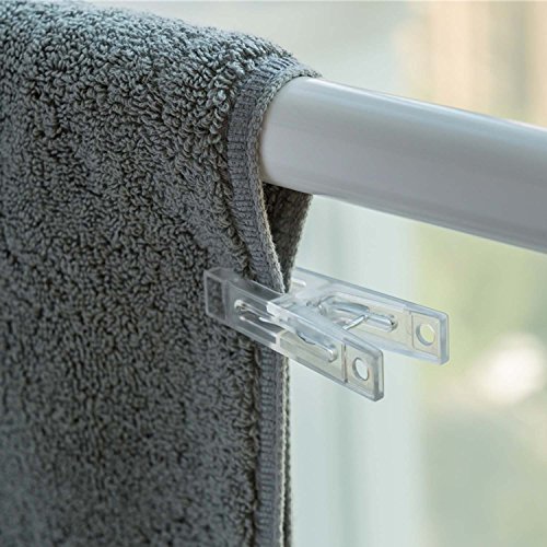 Eunion 20pcs Small Clear Plastic Utility Paper Clips Clothespins Clamps, Clothes Line Clips,Photo Clips 2.36"x1.14"