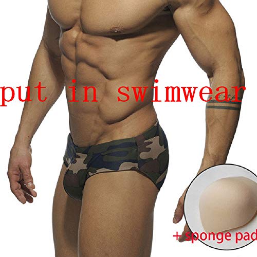 Men's Underwear Pad, Male Fashion Underwear Swimming TrunksThree-Dimensional Sponge Sexy Thick Protective Rad