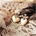 ULAKY Rhinestones Crown Earrings Lovely Love Peach Heart Earrings