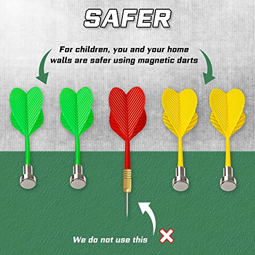 Magnetic Dart Boards, 6pcs Magnetic Darts, Excellent Indoor Game and Party Games, Gifts from 5 to 12 Years Old Boy Kids, Easy Hanging Classic Dart Board Toys Indoor Outdoors Party Games