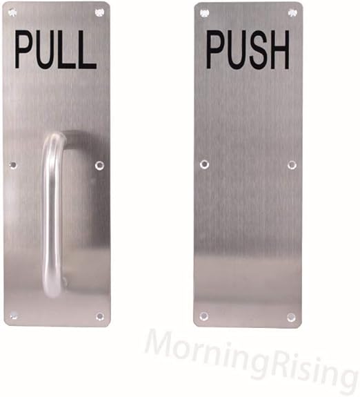 Sayhi Set of Stainless Steel Door Handle Pull and Push Plate
