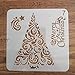 8 Pcs Christmas Stencils Template - Reusable Plastic Craft Stencils for Art Drawing Painting Spraying Window Glass Door Wood Journal Scrapbook Car Body Holiday Xmas Snowflake DIY Decoration 5x5 inch