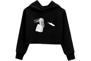 G-Amber Kids Crop Tops Girls Hoodies Cute Letters Long Sleeve Fashion Sweatshirts