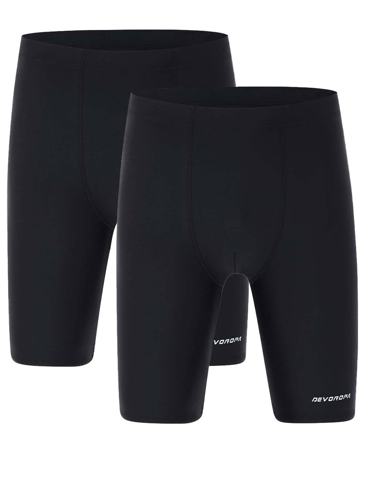 Photo 1 of **Only One** 
DEVOROPA 2 Pack Boys' Swim Jammers Youth Competitive Swim Team Suit Quick Dry Athletic Swimming Shorts UPF 50+ Black/Black M