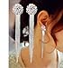 Generic Fashion Elegant Women Bridal Silver Non-Pierced Clip on Tassel Dangle Earrings