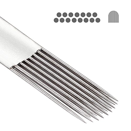 ACE Needles 50 pcs. Round Curved Magnum Sterile Tattoo Needles - 15RM (15 Round Mag)