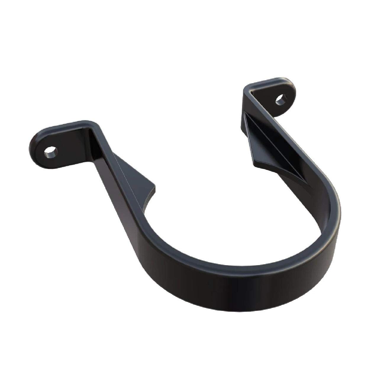 5 x Black Round 68mm Downpipe Brackets, Freeflow Rain Water Systems