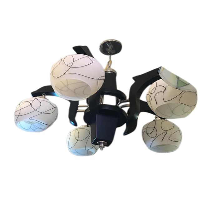 Sanleen Enterprises Antique Style Chandelier Decorative Wall Hanging Light with 5 Lamps (Multicolour)