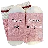 PiePieBuy Soft Funny You're My Person Letter Print Socks Couple Socks Valentine Lover Socks