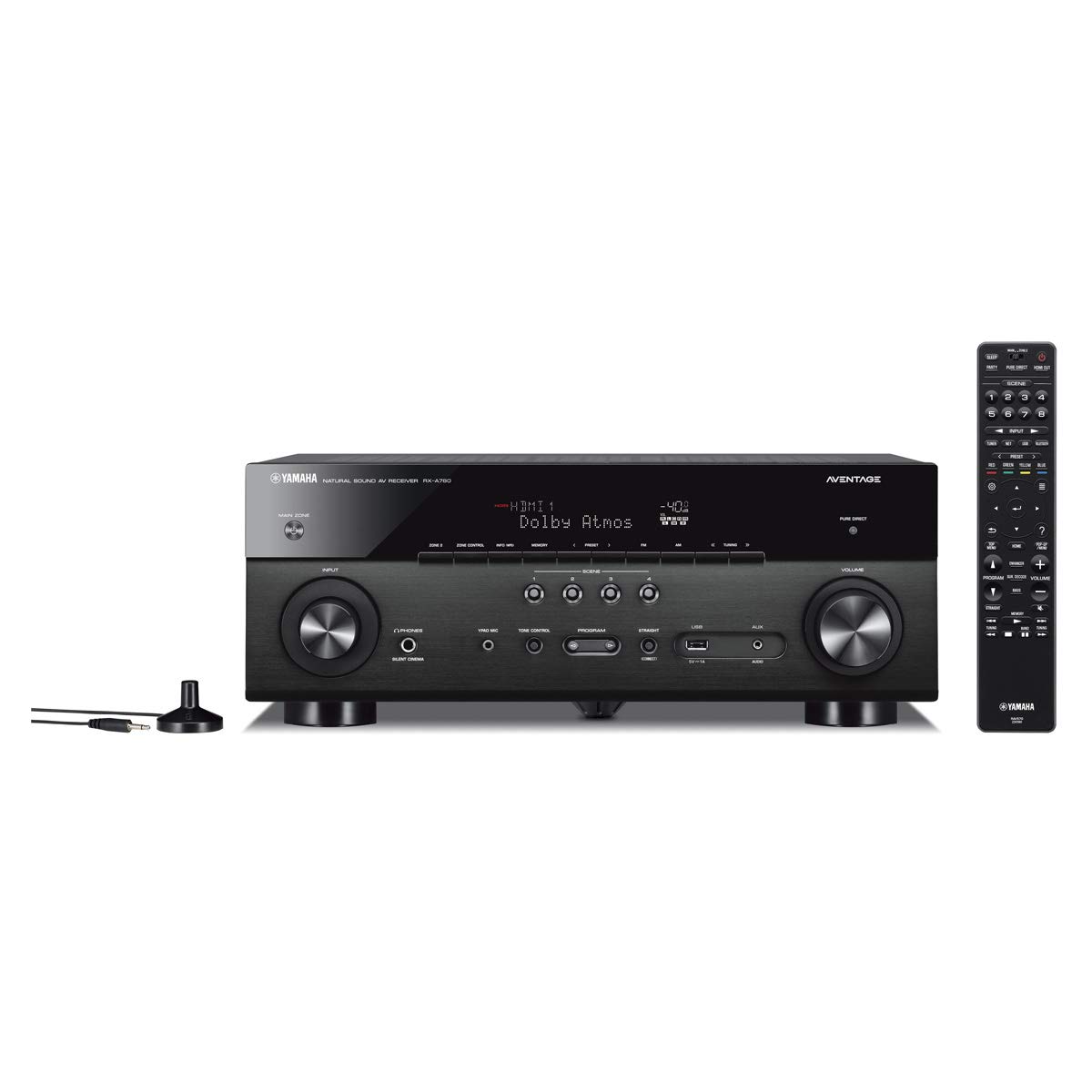 Yamaha AVENTAGE RX-A780 7.2-ch 4K Ultra HD AV Receiver with HDR Dolby Vision Dolby Atmos Wi-Fi Phono YPAO and MusicCast. Works with Alexa.