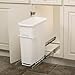 Knape & Vogt SBM9-1-20WH 8.38 in. W x 20 in. D x 17.31 in. H In Cabinet Pull-Out Bottom Mount 20qt Trash Can