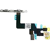 Johncase New OEM Original Power Button On / Off Switch Flash Light Mic Flex Cable Replacment Part with Brackets Pre-installed Part for Iphone 6s plus 5.5