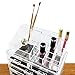 Ikee Design Cosmetics Makeup and Jewelry Storage Case Display for Lipstick, Nail Polish, Brushes, Jewelry and More, Clear