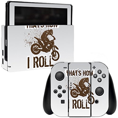 MightySkins Skin Compatible with Nintendo Switch - Motocross | Protective, Dura…