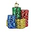 Old World Christmas Poker Chips Glass Blown Ornament