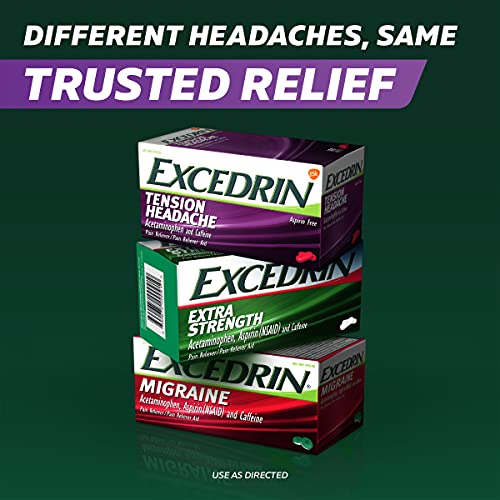 Excedrin Tension Headache Relief Caplets Without Aspirin for Head, Neck